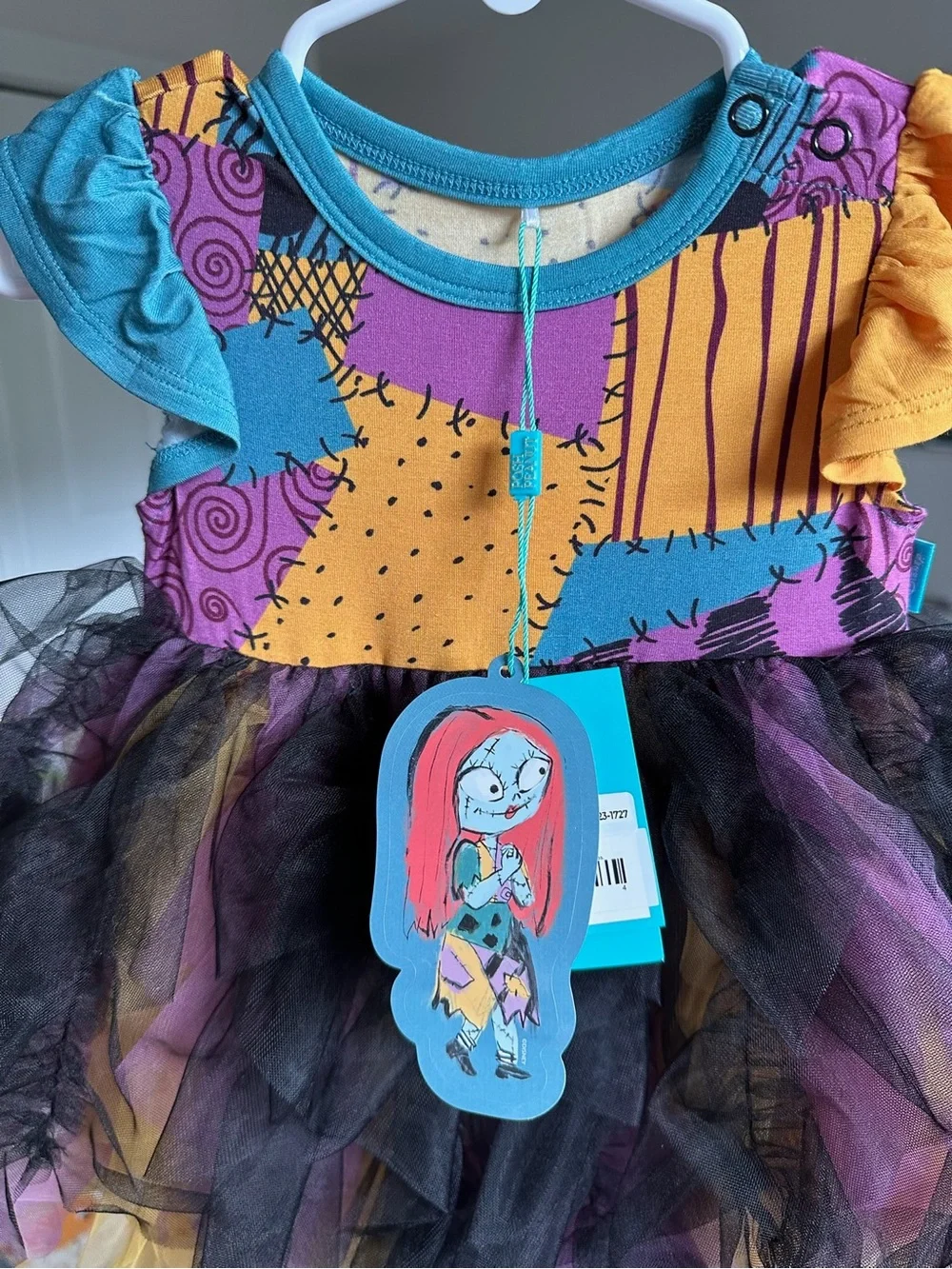 NWT Posh Peanut x Disney Sally Tulle Bodysuit Dress 12-18M Halloween
